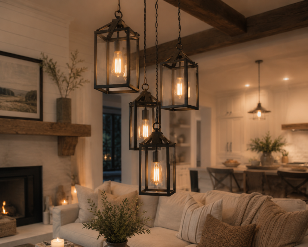 14 Cozy Farmhouse Living Room Lighting Ideas for Small Spaces