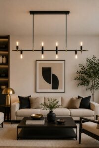 Black MCM Chandelier for Living Room Ideas