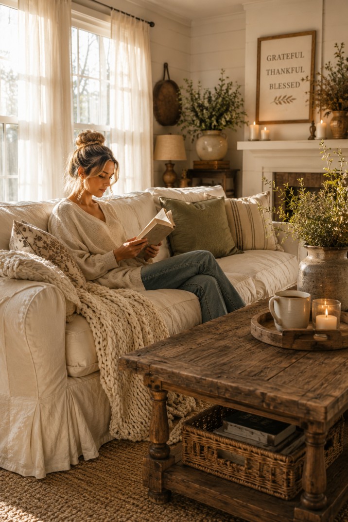Budget Friendly Farmhouse Living Room Ideas 2026