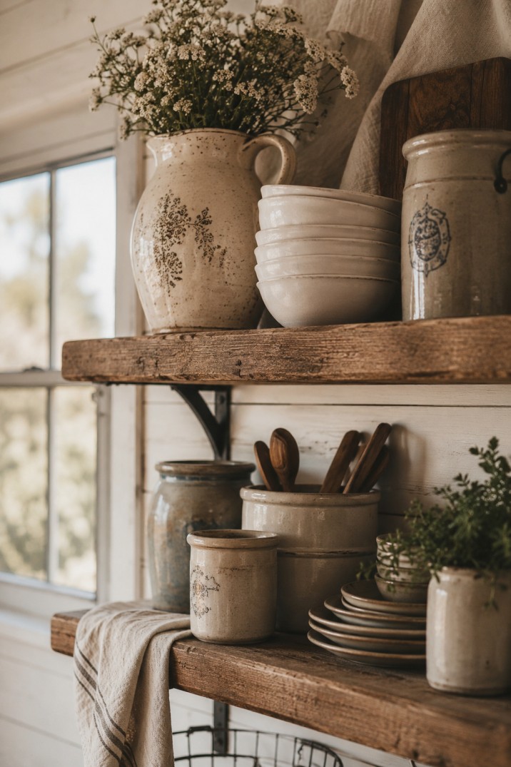 Farmhouse Kitchen Shelf Ideas